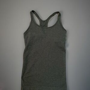 Lululemon Ebb To Street Tank Top Racerback Ribbed Olive Green Size 4
